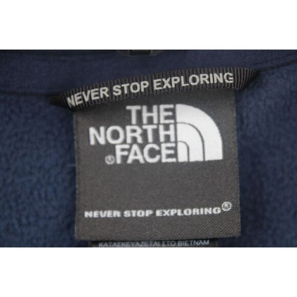 THE NORTH FACE MENS SIZE L NAVY BLUE 1/4 ZIP FLEECE PULLOVER LS SHIRT - Picture 7 of 9
